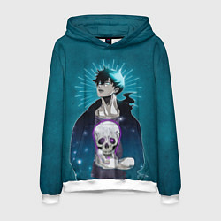 Толстовка-худи мужская Jin-Woo and skull, цвет: 3D-белый