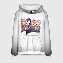 Толстовка-худи мужская Doki Doki Literature Club, цвет: 3D-белый