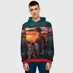 Толстовка-худи мужская Tartaglia art, цвет: 3D-красный — фото 2