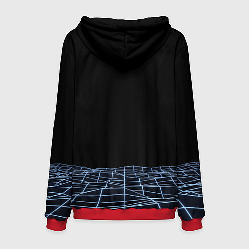 Мужская толстовка Цифровой восход / 3D-Красный – фото 2