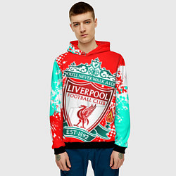 Толстовка-худи мужская LIVERPOOL ЛИВЕРПУЛЬ, цвет: 3D-черный — фото 2