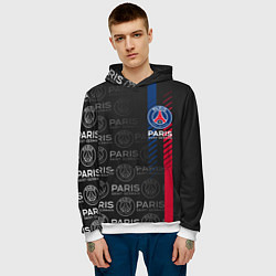 Толстовка-худи мужская ФК ПСЖ PARIS SAINT GERMAIN, цвет: 3D-белый — фото 2