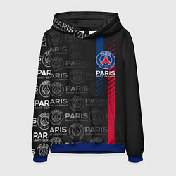 Толстовка-худи мужская ФК ПСЖ PARIS SAINT GERMAIN, цвет: 3D-синий