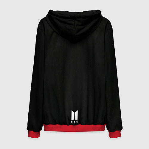 Мужская толстовка Namjoon black / 3D-Красный – фото 2