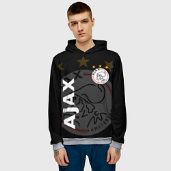 Толстовка-худи мужская FC AJAX AMSTERDAM ФК АЯКС, цвет: 3D-меланж — фото 2