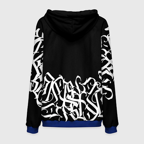 Мужская толстовка КАЛЛИГРАФИЯ CALLIGRAPHY / 3D-Синий – фото 2