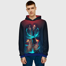 Толстовка-худи мужская Kamina & Simon, цвет: 3D-синий — фото 2