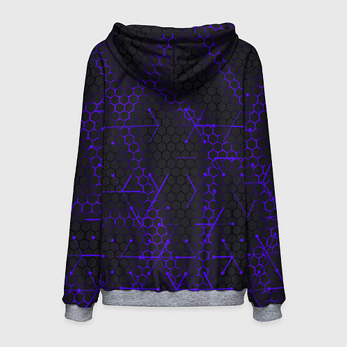 Мужская толстовка СТАЛЬНЫЕ СОТЫ - НЕОН ГЕОМЕТРИЯ / 3D-Меланж – фото 2