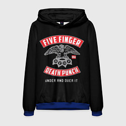 Толстовка-худи мужская Five Finger Death Punch 5FDP, цвет: 3D-синий