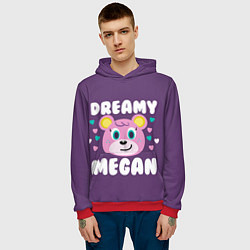 Толстовка-худи мужская Dreamy Megan, цвет: 3D-красный — фото 2