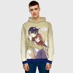 Толстовка-худи мужская Хоримия, цвет: 3D-синий — фото 2