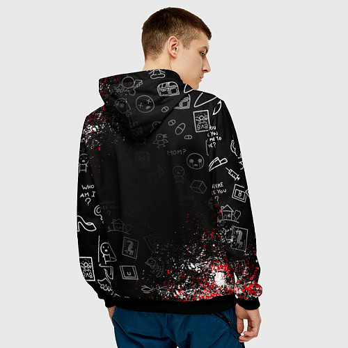 Мужская толстовка The Binding of Isaac ИСААК / 3D-Черный – фото 4