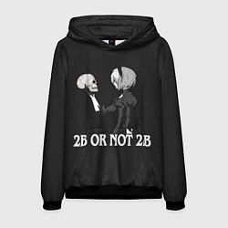 Толстовка-худи мужская 2B OR NOT 2B, цвет: 3D-черный