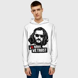 Толстовка-худи мужская In Dude we trust, цвет: 3D-белый — фото 2