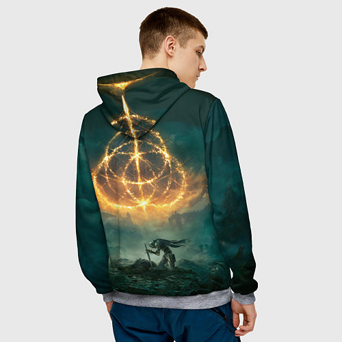 Мужская толстовка Elden Ring key art / 3D-Меланж – фото 4