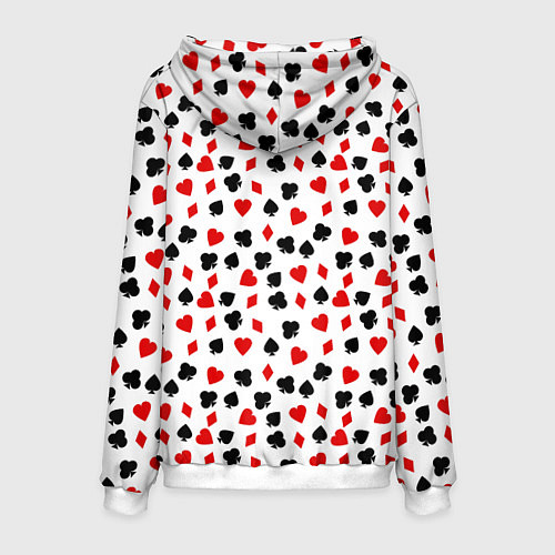 Мужская толстовка Карточные Масти / 3D-Белый – фото 2