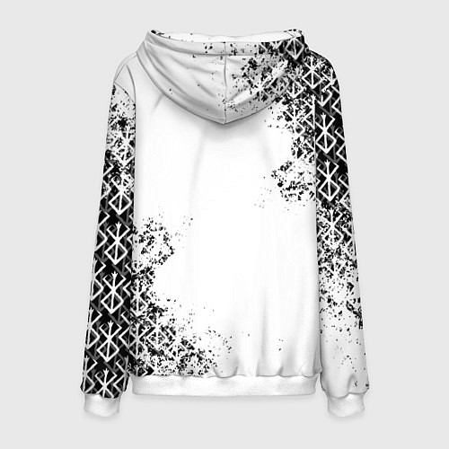 Мужская толстовка БЕРСЕРК logo чб / 3D-Белый – фото 2