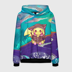 Толстовка-худи мужская Покемон в костюме, цвет: 3D-черный