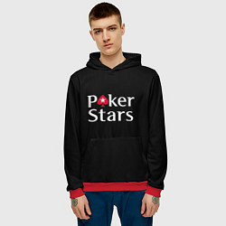 Толстовка-худи мужская Poker Stars, цвет: 3D-красный — фото 2