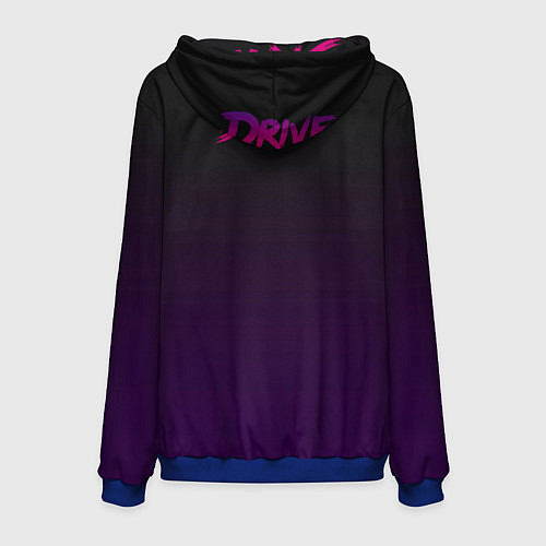 Мужская толстовка Drive - Retrowave / 3D-Синий – фото 2