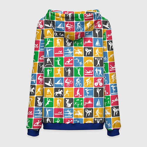 Мужская толстовка СПОРТ / 3D-Синий – фото 2