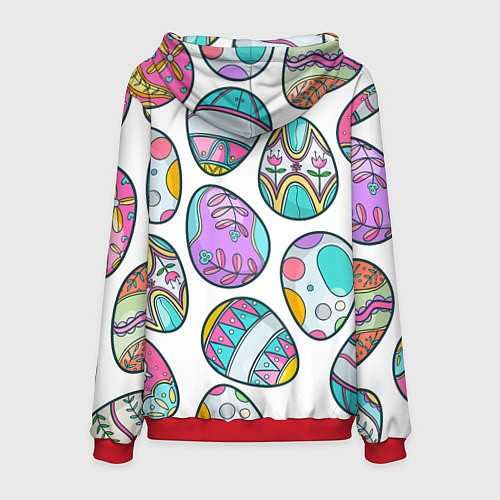 Мужская толстовка Пасхальные яйца / 3D-Красный – фото 2