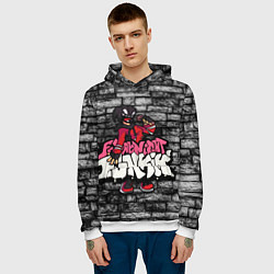 Толстовка-худи мужская Friday Night Funkin A G O T I, цвет: 3D-белый — фото 2