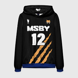 Толстовка-худи мужская 12 MSBY BLACK JACKALS, цвет: 3D-синий