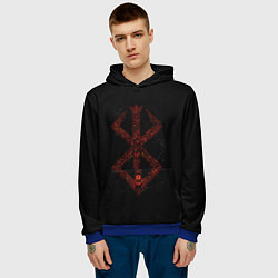 Толстовка-худи мужская Логотип с рукой, цвет: 3D-синий — фото 2