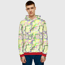 Толстовка-худи мужская Geometric Color, цвет: 3D-красный — фото 2