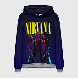 Толстовка-худи мужская Nirvana Neon, цвет: 3D-меланж