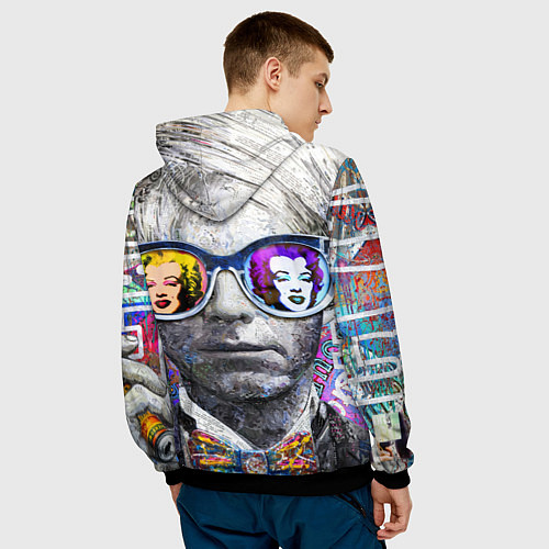 Мужская толстовка Andy Warhol Энди Уорхол / 3D-Черный – фото 4