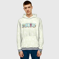 Толстовка-худи мужская Эмблемы One Piece Большой куш, цвет: 3D-меланж — фото 2