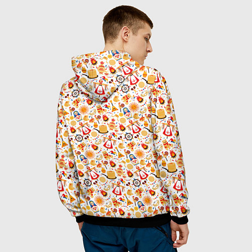 Мужская толстовка Масленица / 3D-Черный – фото 4