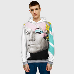 Толстовка-худи мужская Энди Уорхол Andy Warhol, цвет: 3D-меланж — фото 2