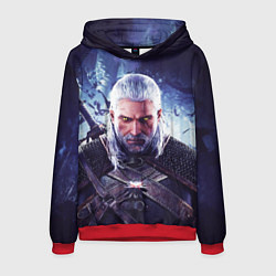 Толстовка-худи мужская THE WITCHER GERALT OF RIVIA, цвет: 3D-красный