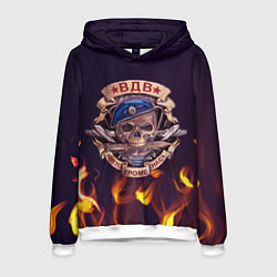 Толстовка-худи мужская ВДВ никто кроме нас, цвет: 3D-белый