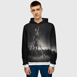 Толстовка-худи мужская Сиреноголовый в Лесу Игра, цвет: 3D-белый — фото 2