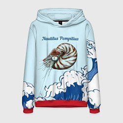 Толстовка-худи мужская Nautilus Pompilius океан, цвет: 3D-красный