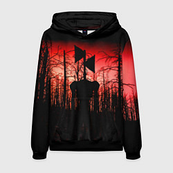 Толстовка-худи мужская Сиреноголовый Кровавый Лес, цвет: 3D-черный
