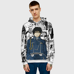 Толстовка-худи мужская Полковник Мустанг, цвет: 3D-белый — фото 2