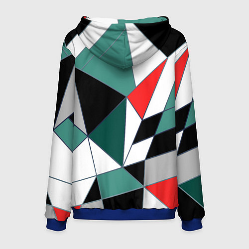 Мужская толстовка Абстрактный геометрический / 3D-Синий – фото 2