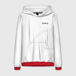 Толстовка-худи мужская PSG Core Big Logo White New 202223, цвет: 3D-красный