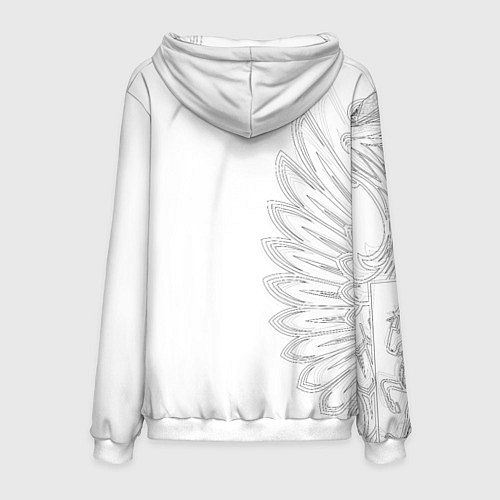 Мужская толстовка Russia MSKSide - Colorless / 3D-Белый – фото 2