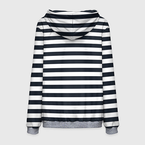 Мужская толстовка Аппликация розы на полосатом / 3D-Меланж – фото 2