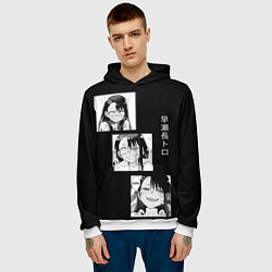 Толстовка-худи мужская Нагаторо Манга, цвет: 3D-белый — фото 2