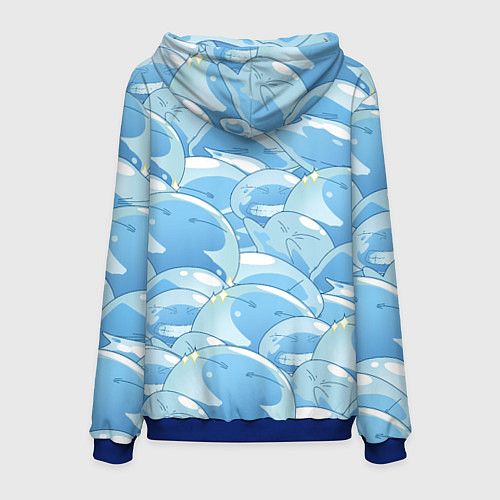 Мужская толстовка О МОЕМ ПЕРЕРОЖДЕНИЕ В СЛИЗЬ / 3D-Синий – фото 2