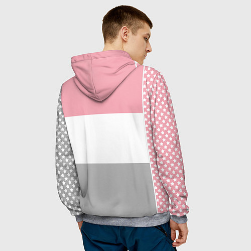 Мужская толстовка Котенок Kitty / 3D-Меланж – фото 4