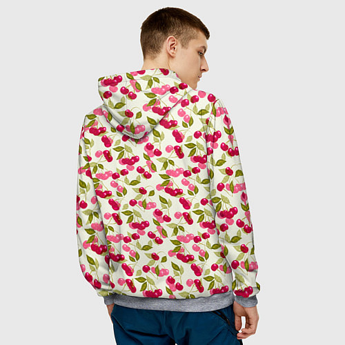 Мужская толстовка Спелая вишня / 3D-Меланж – фото 4
