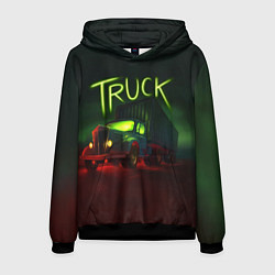 Толстовка-худи мужская Truck neon, цвет: 3D-черный